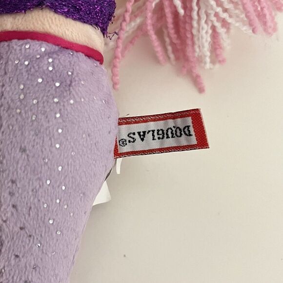Douglas Cuddle Toys Mermaid Plush Doll Yarn Hair Purple Sparkle 10" - Picture 8 of 10